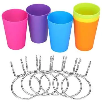 Colorful Pegboard Cup Set for Art and Craft Organization