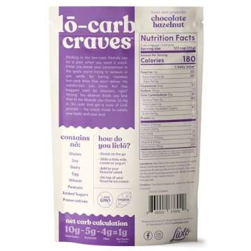 Livlo Keto Granola Cereal - 1g Net Carbs - Grain Free & Gluten Free Cereal - Low Carb Keto Snacks & ...