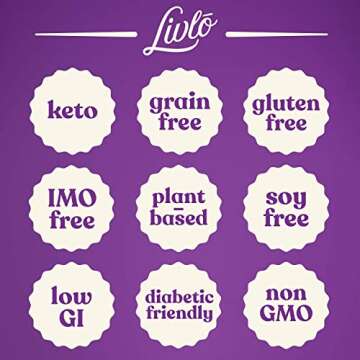 Livlo Keto Granola Cereal - 1g Net Carbs - Grain Free & Gluten Free Cereal - Low Carb Keto Snacks & Food - Ketogenic, Paleo & Diabetic Friendly - Chocolate Hazelnut, 11oz