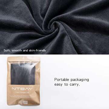 NTBAY 2 Pack Zippered Velvet Queen Pillowcases, Super Soft and Cozy Luxury Fuzzy Flannel Pillow Cases with Zipper, 20x30 Inches, Charcoal Grey