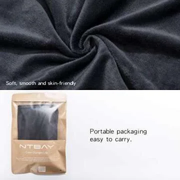 NTBAY 2 Pack Zippered Velvet Queen Pillowcases, Super Soft and Cozy Luxury Fuzzy Flannel Pillow Cases with Zipper, 20x30 Inches, Charcoal Grey