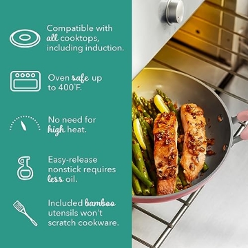 DASH Dream Green 15-Piece Nonstick Cookware Set Pink