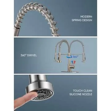 Premium Cobbe Kitchen Faucet with Pull Down Sprayer