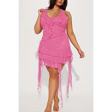 Stylish 2 Piece Skirt Sets for Women | Sexy Mesh Ruffle Outfit