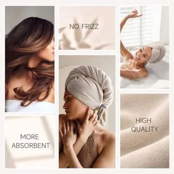 Umisleep Microfiber Hair Towel for Quick Drying