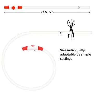 Led Dog Collar, BSEEN USB Rechargeable Flash Dog Necklace Light, Pet Safety Collar Makes Your Beloved Dogs Be Seen at Night for Small Medium Large Dogs(Red)