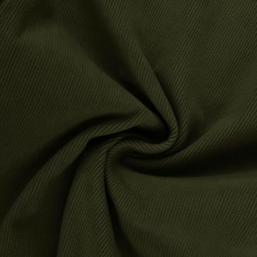 Womens Mid-Rise Corduroy Barrel Pants Elastic Waist Wide Leg Baggy Pants Vintage Trendy Casual Trouser (Green,Small,Small)