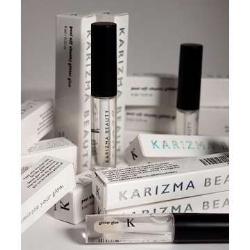 Cosmetic Glitter Glue, The Original Peel Off Formula. KARIZMA Beauty. Face Chunky Glitter Glue Adhesive Body Cosmetic Makeup Glitter Primer