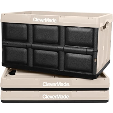 CleverMade Collapsible Storage Bin - 46L 75lbs Capacity