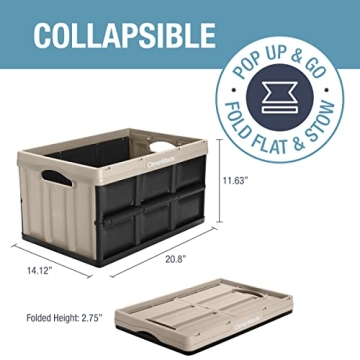 CleverMade Collapsible Storage Bin - 46L 75lbs Capacity