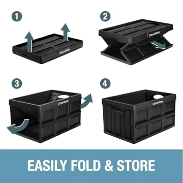 CleverMade Collapsible Storage Bin - 46L 75lbs Capacity