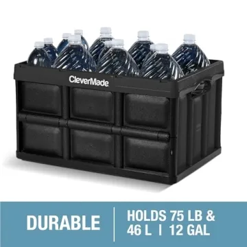CleverMade Collapsible Storage Bin - 46L 75lbs Capacity