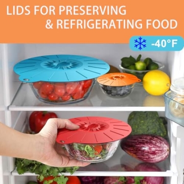 Reusable Silicone Lids for Microwave and Food Storage
