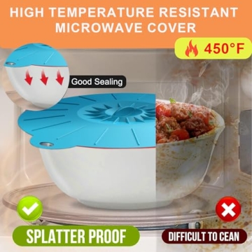 Reusable Silicone Lids for Microwave and Food Storage