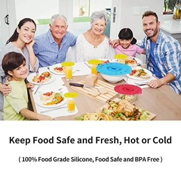 Reusable Silicone Lids for Microwave and Food Storage