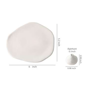 Handmade Incense Holder Irregula Plain Ceramic Stick Incense Holders pomelo pumpkin incense burner for Home Decor Yoga Meditation Zen (pomelo white)