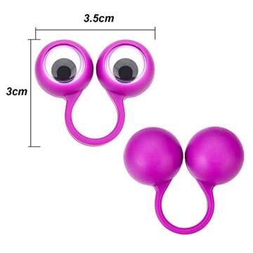 Frienda 30 Pieces Eye Finger Puppets - Googly Eyeball Ring Toys for Kids