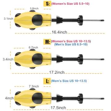 eachway Shoe Stretcher Shoe Trees,Adjustable Length & Width for Men and Women(for Men's Size Us 10-13.5)