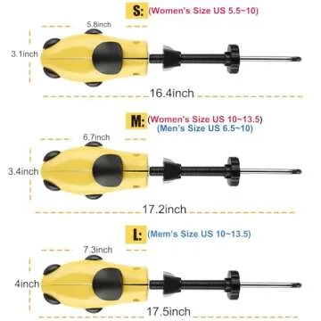 eachway Shoe Stretcher Shoe Trees,Adjustable Length & Width for Men and Women(for Men's Size Us 10-13.5)