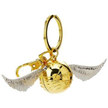 Monogram International Harry Potter Pewter Key Ring: Golden Snitch