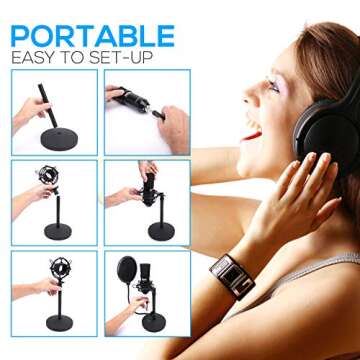 Pyle USB Microphone Kit for Podcasting and Gaming