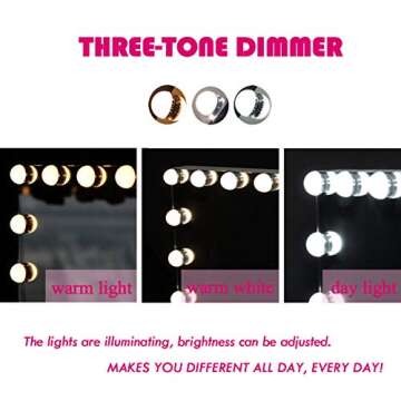 Hollywood Mirror Makeup Vanity Mirror with Lights - Stylish & Functional