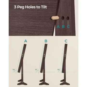 SONGMICS Mirror Jewelry Cabinet - Stylish Full-Length with Storage