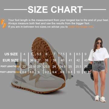 Coolprince Sneakers for Women Non-Slip Casual Walking Shoes Genuine Leather Lightweight Comfortable Tennis Running Shoes Womens Fashion Sneakers Beige Size 7.5