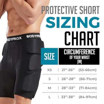 Bodyprox Protective Padded Shorts for Snowboard, Skate & Ski