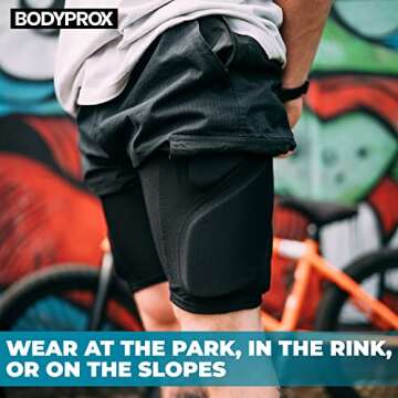 Bodyprox Protective Padded Shorts for Sports Safety
