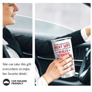 Gifts for Wife from Husband - Wife Gifts - Wedding Anniversary, Birthday Gifts for Wife - Valentines Day Gifts for Wife, Wife Valentines Day Gifts - Romantic I Love You Gifts for Her - 20 Oz Tumbler