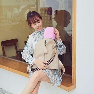 LAIYOSEA Hot Pink Terry Cloth Small Cute Pencil Pouch Aesthetic Cotton Zipper Makeup Pouch Trendy Preppy Quilted Travel Cosmetic Pouch Bag Skincare Toiletry Bag Beauty Bag Tiktok Trend Items