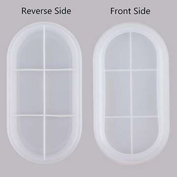 2 Pieces Silicone Resin Tray Molds-Silicone Molds Epoxy Resin Molds Kit for DIY Jewelry Tray, Ring Holders, Soap Dish, Home Decoration