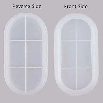 2 Pieces Silicone Resin Tray Molds-Silicone Molds Epoxy Resin Molds Kit for DIY Jewelry Tray, Ring Holders, Soap Dish, Home Decoration