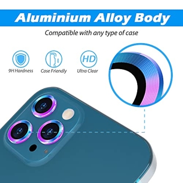 imluckies Colorful Camera Lens Protector for iPhone 14 Pro Max