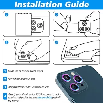 imluckies Colorful Camera Lens Protector for iPhone 14 Pro Max