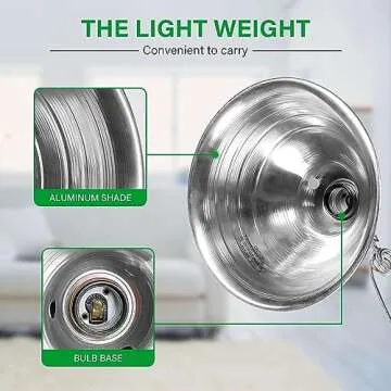 Simple Deluxe 2-Pack Clamp Lamp Light with Reflector