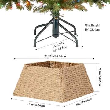 HBlife Christmas Tree Collar for Slim Pencil Tree