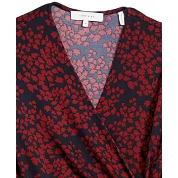 Lark & Ro Women's Elegant Long Sleeve Wrap Dress