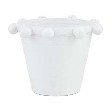 Elegant Mud Pie Dotted Rim Beaded Planter for Home Decor