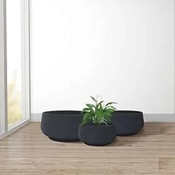 Kante 3-Piece Elegant Planter Set for Indoor and Outdoor Use