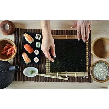 Sushi Nori 100% Organic roasted Seaweed, 20 Full Sheets Per Pack, USDA, Vegan Friendly, Non-GMO, Gluten free