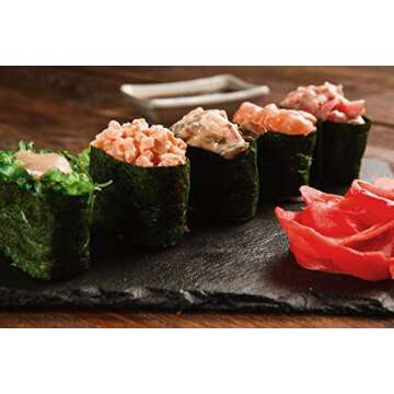 Sushi Nori 100% Organic roasted Seaweed, 20 Full Sheets Per Pack, USDA, Vegan Friendly, Non-GMO, Gluten free