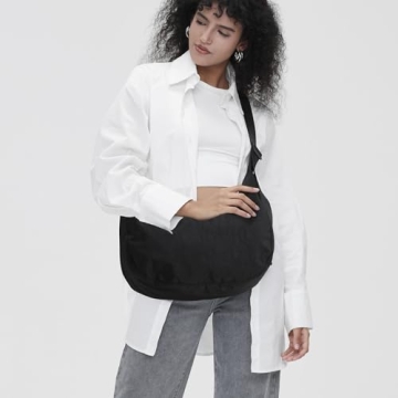 Medium Nylon Crescent Bag for Functional Style