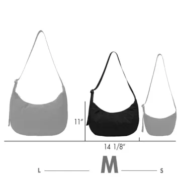 Medium Nylon Crescent Bag for Functional Style