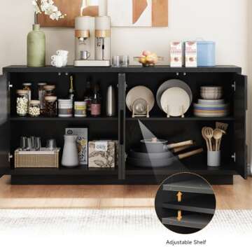 ONBRILL 60" Sideboard Buffet Cabinet for Modern Homes