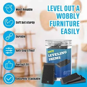 Yarkor Furniture Levelers 32 Piece Rubber Shims for Stability