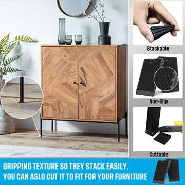 Yarkor Furniture Levelers 32 Piece Rubber Shims for Stability