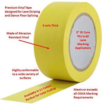 ProTapes Pro 50 Premium Vinyl Tape - Dance Floor Splicing & Safety Marking