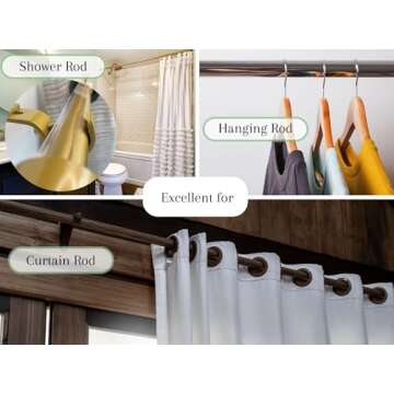 13 ft Clear Drapery Ring Slider Effortlessly Prevents Shower and Curtain Rings from Snagging, Ensuring a Smooth, Silent Slide. Curtain Rod Slider- Curtain Ring Slide (13 feet)